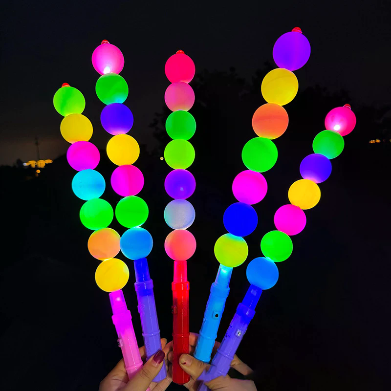 Glow In The Dark Party Glasses - 1 個 LED 光るカラフルなシュガーガード蛍光スティックグローライトスティックコンサート応援スティック小道具機器点滅おもちゃ